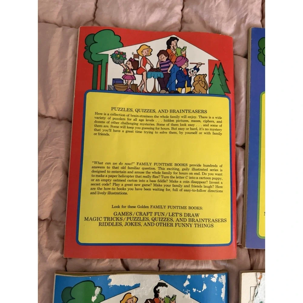 Rare Vintage 6 Golden Family Funtime Books Golden Books Read Description